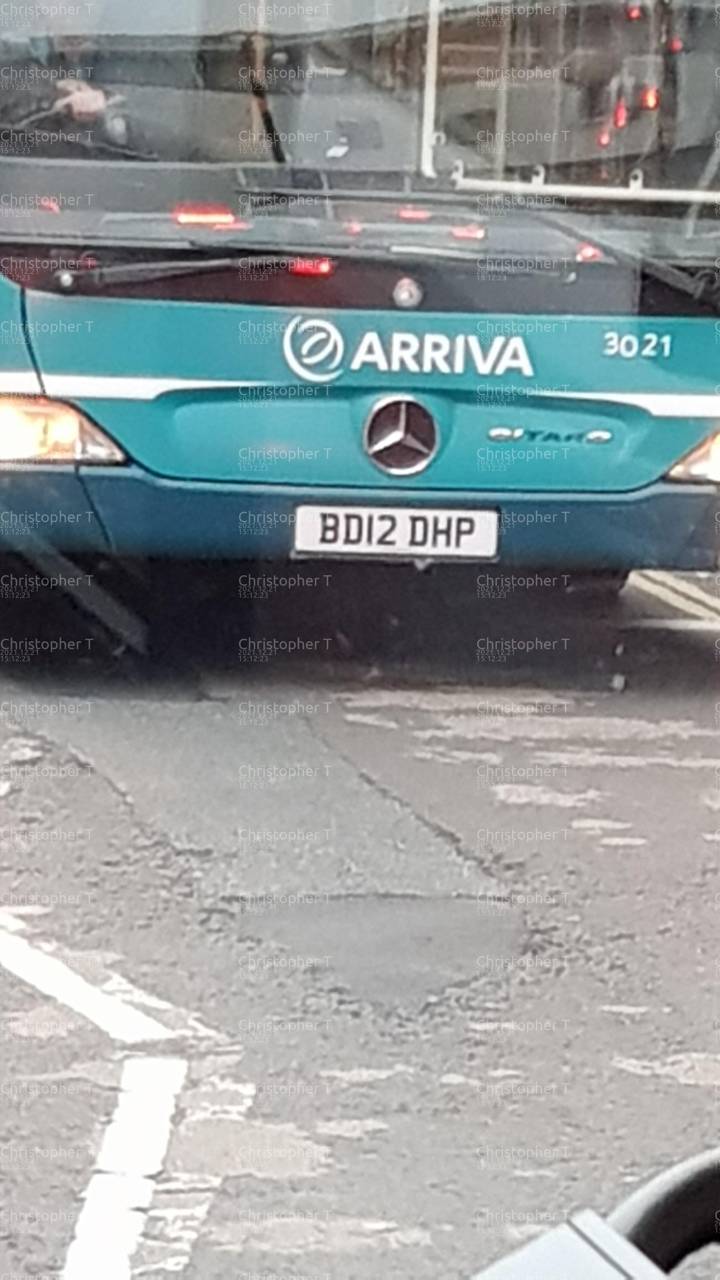 Image of Arriva Beds and Bucks vehicle 3021. Taken by Christopher T at 15.12.23 on 2021.12.21
